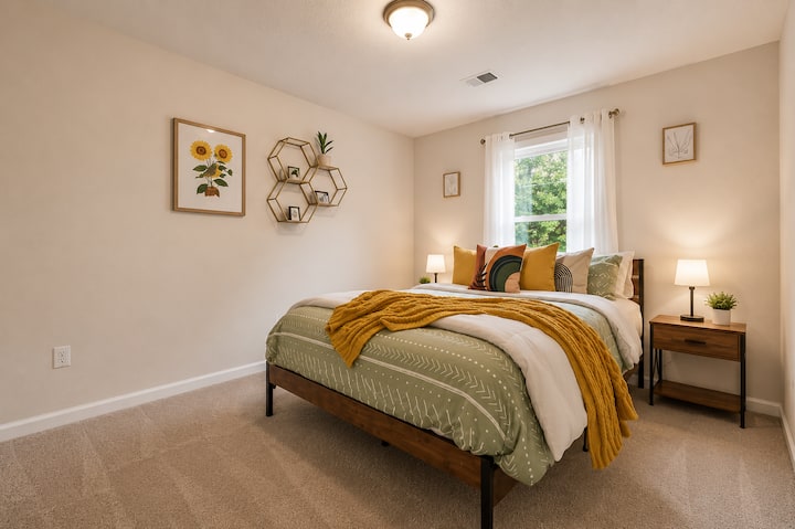 Comfortable guest bedroom designed for restful nights and privacy.