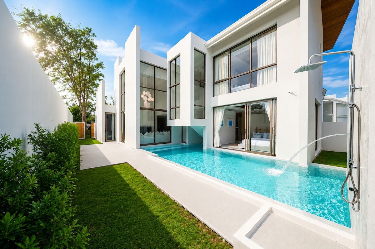 Escapada de luxo em vila moderna com piscina - Vilas para Alugar em Si ...