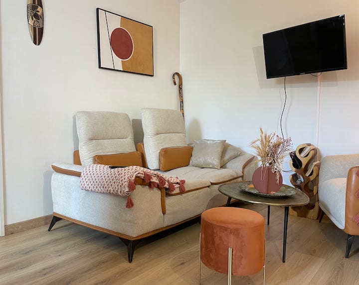 Appart Cosy à 2 Pas De L'océan  Jardin Privatif - 라꺄노
