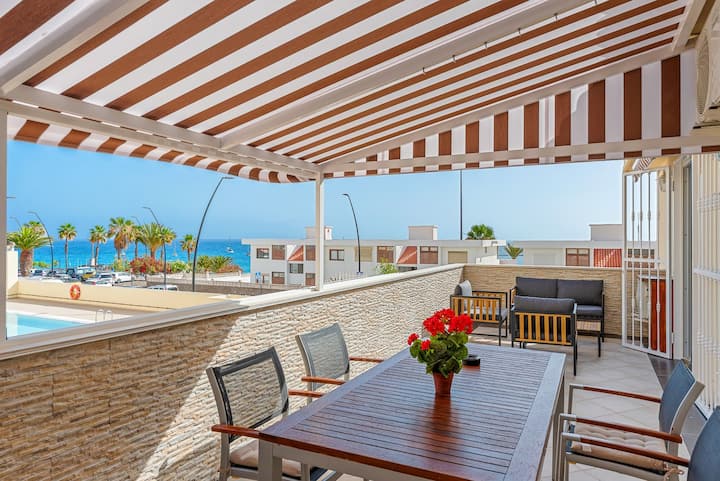 Comfortable Flat By The Beach, Sea And Pool Views - Los Cristianos