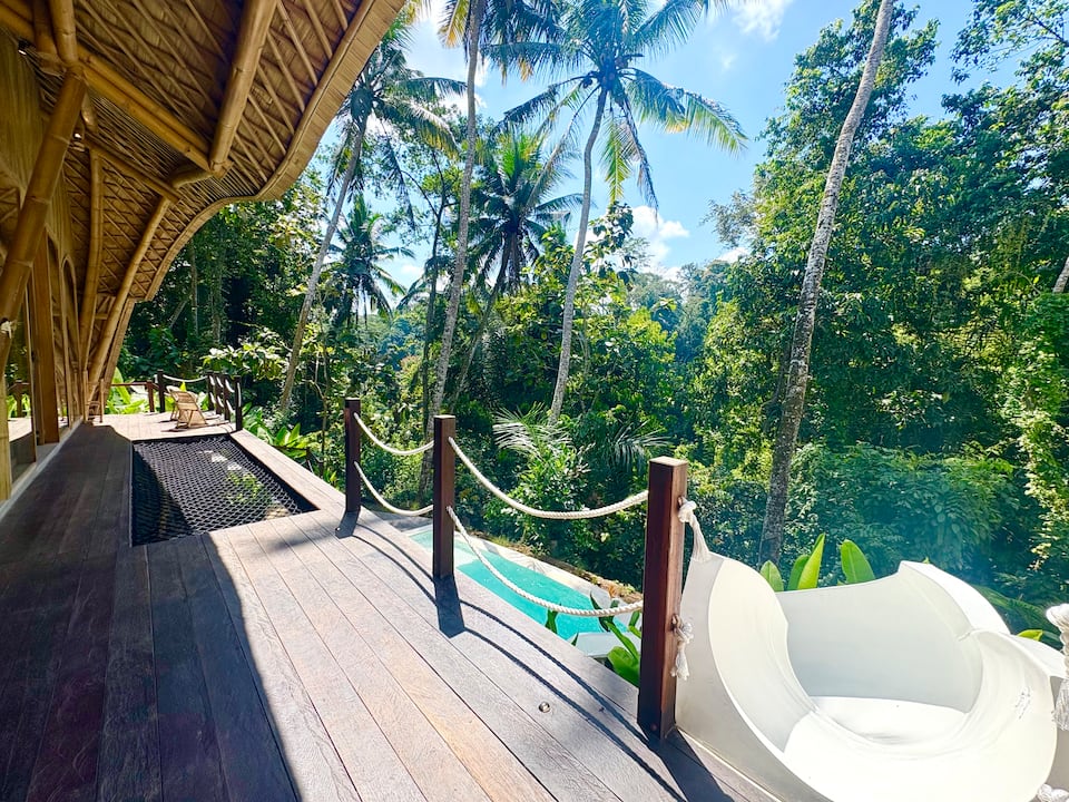 Casa Amor, a bamboo house over the jungle, Tampaksiring, Bali, Indonesia, photo 10 of 10