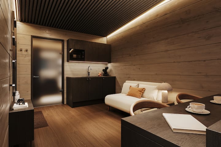 Aurora Roof Window | 28m² Private Lux Arctic Cabin - Rovaniemi