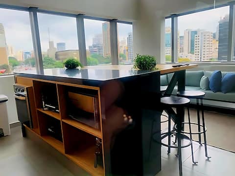 Popular Airbnb listing: New studio VN Vergueiro in São Paulo, 300 meters from the subway in Liberdade