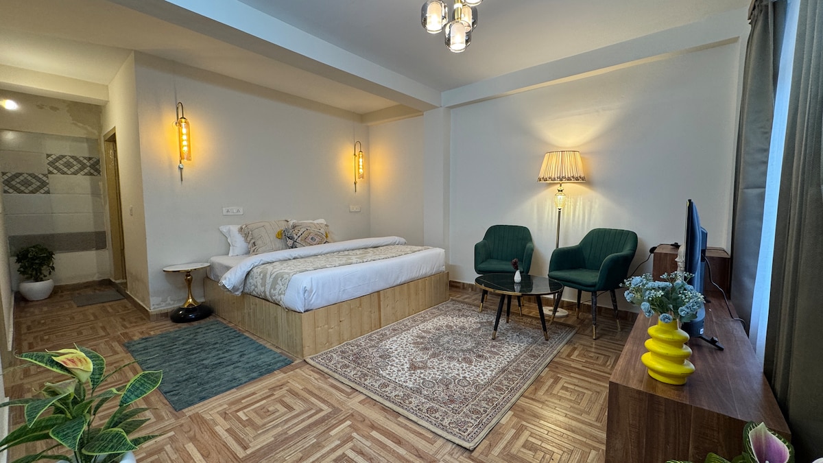 Master bedroom with view