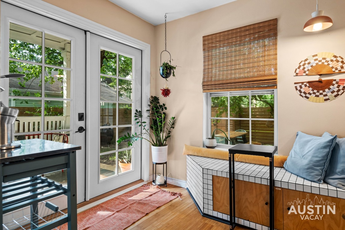 E Austin's Dreamy Blue Bungalow | Lady Bird Nearby