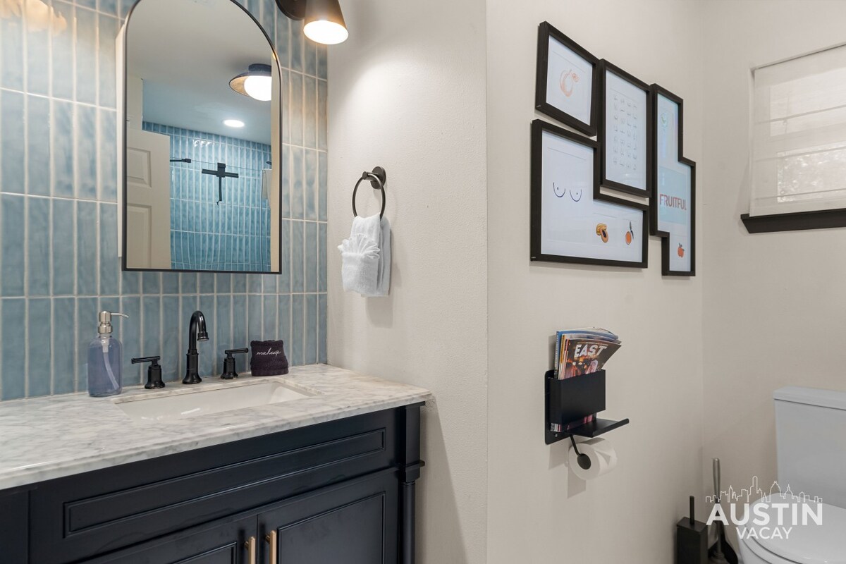 E Austin's Dreamy Blue Bungalow | Lady Bird Nearby