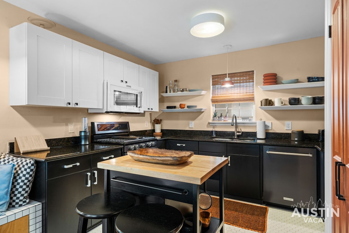 E Austin's Dreamy Blue Bungalow | Lady Bird Nearby