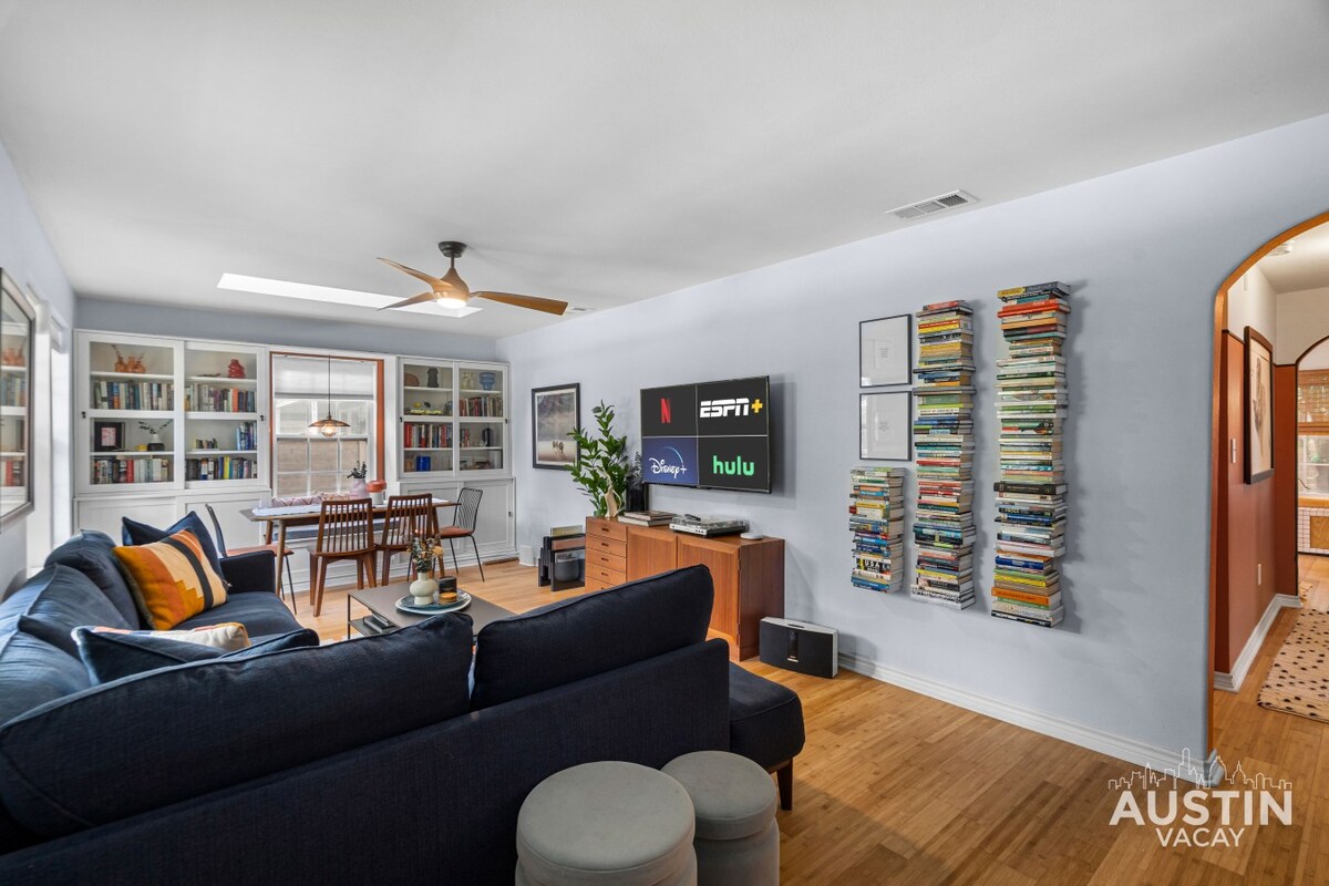 E Austin's Dreamy Blue Bungalow | Lady Bird Nearby