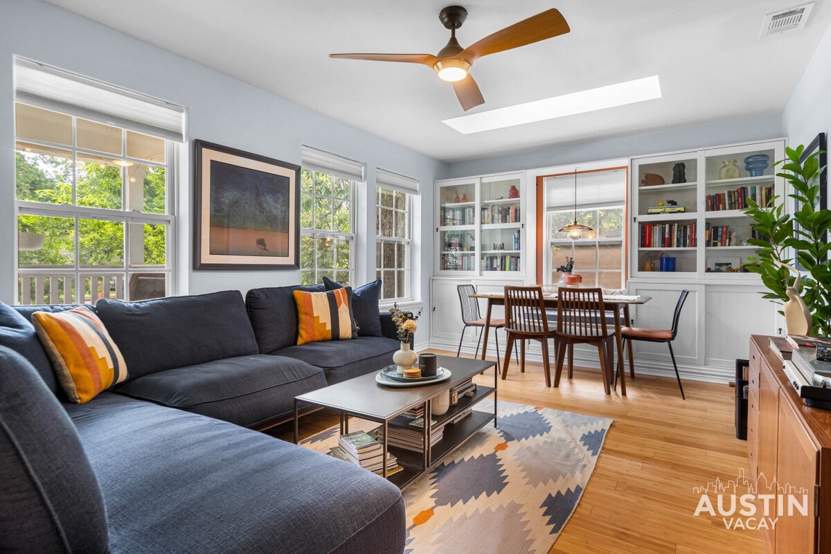 E Austin's Dreamy Blue Bungalow | Lady Bird Nearby