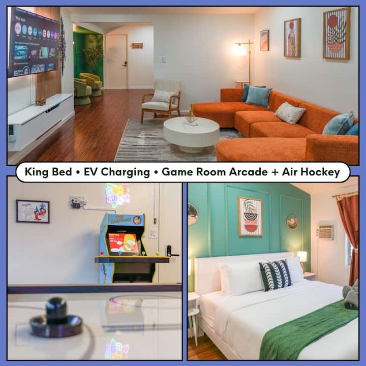 Near Disney: King Bed | Arcade Game Rm+ev Charging - Anaheim, CA