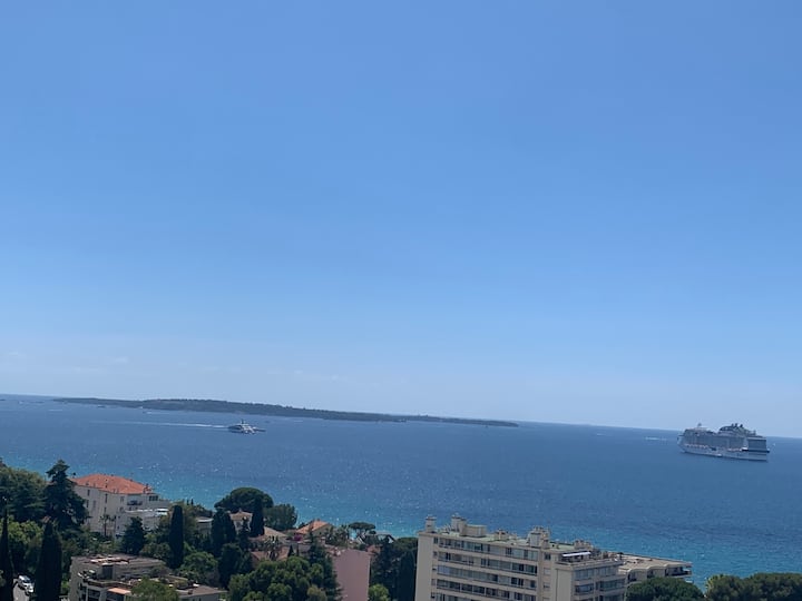 Cannes T2 Vue Sublime Mer Piscine Wifi Clim - Cannes
