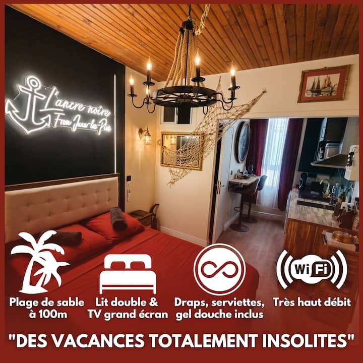 L'ancre Noire - Studio - 100m Plage - Climatisé - Juan-les-Pins