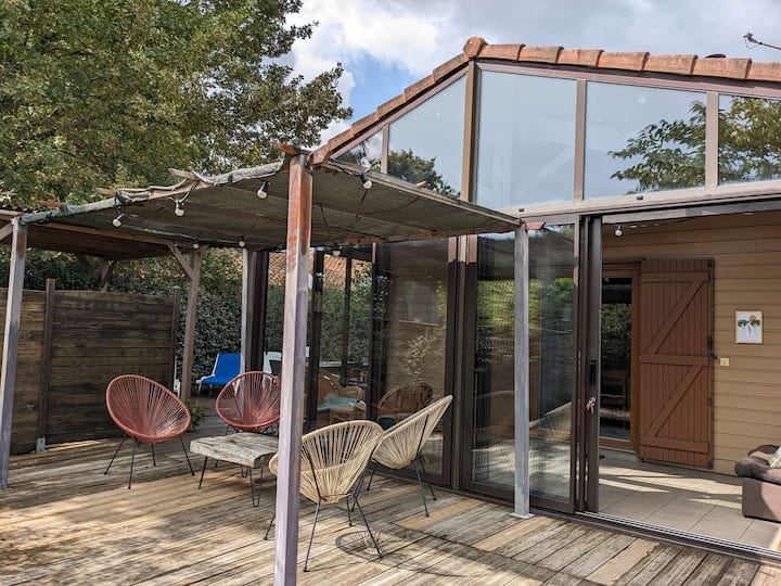 Maison En Bois Charmante Proche Lac - 9 Pers. - Biscarrosse