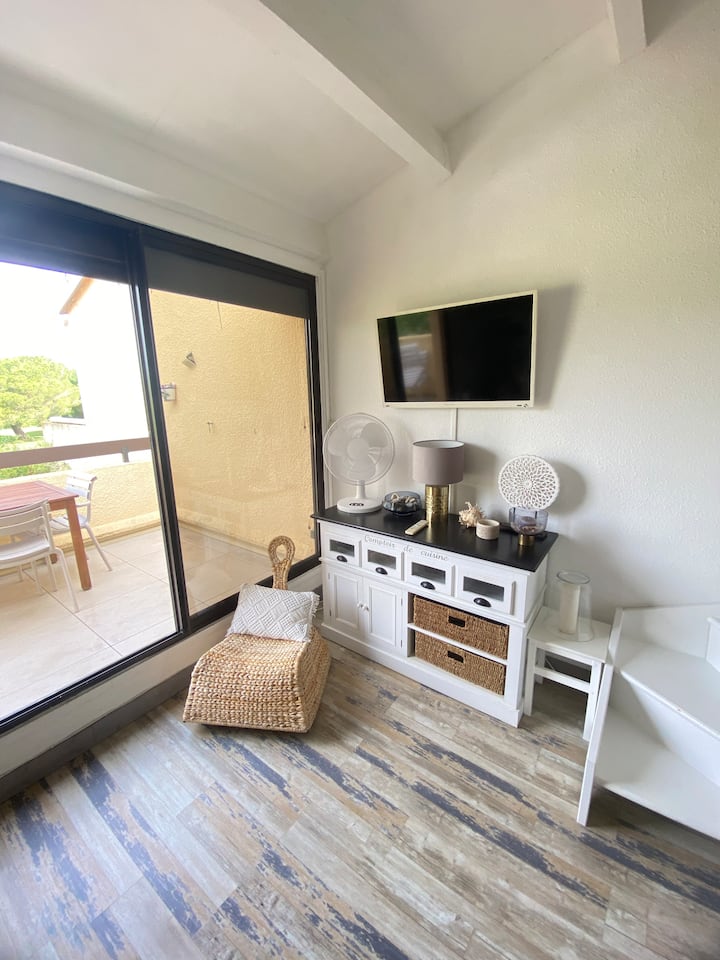 Superbe T3 Mezzanine Terrasse Vue Golf Proche Mer - Saint-Cyprien