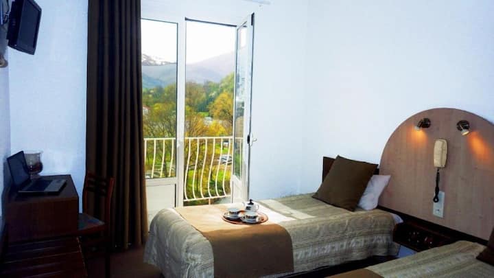 Mountain View Twin Room Near Gave River - Lourdes