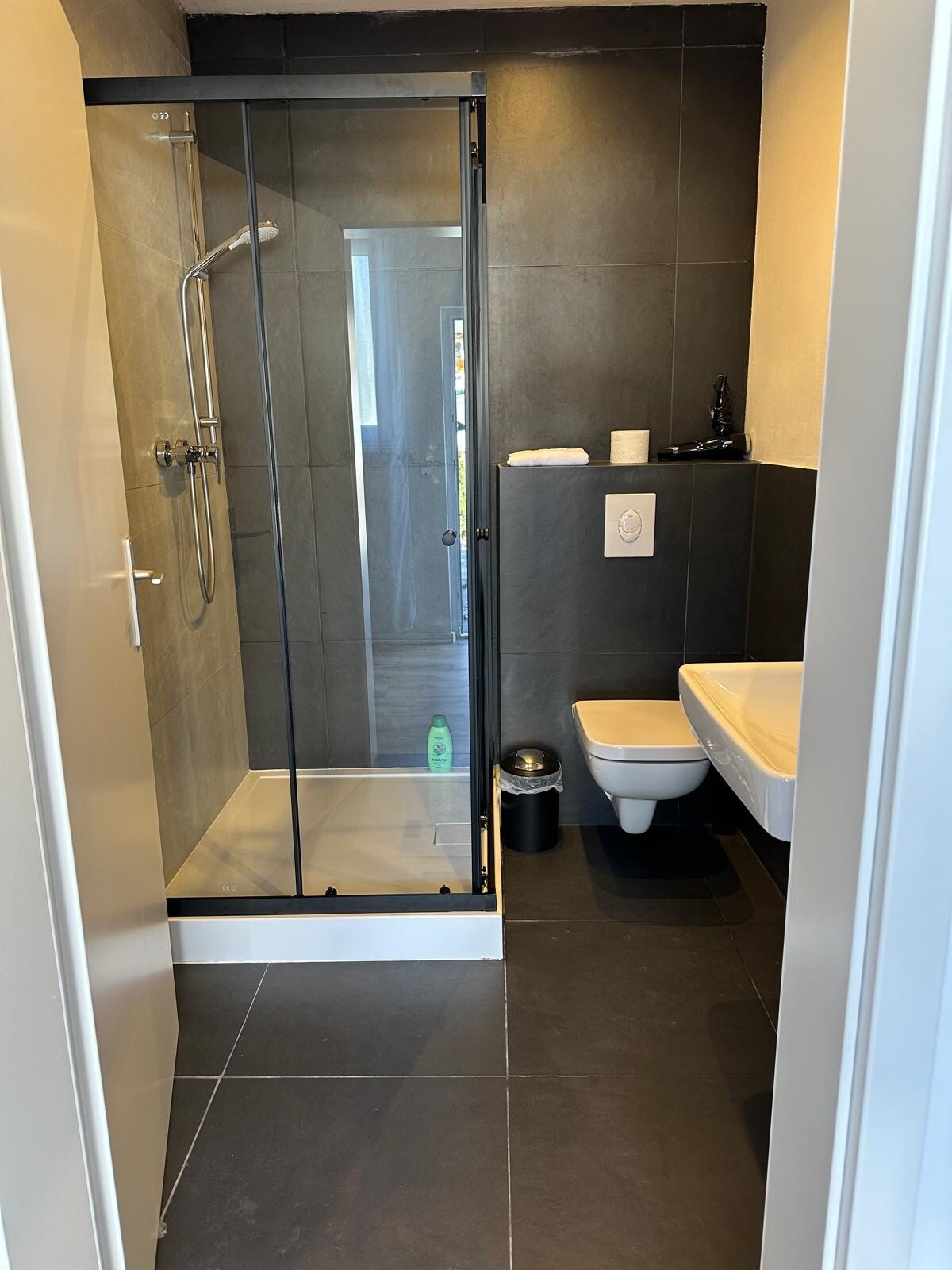 Apartment with bathroom with shower