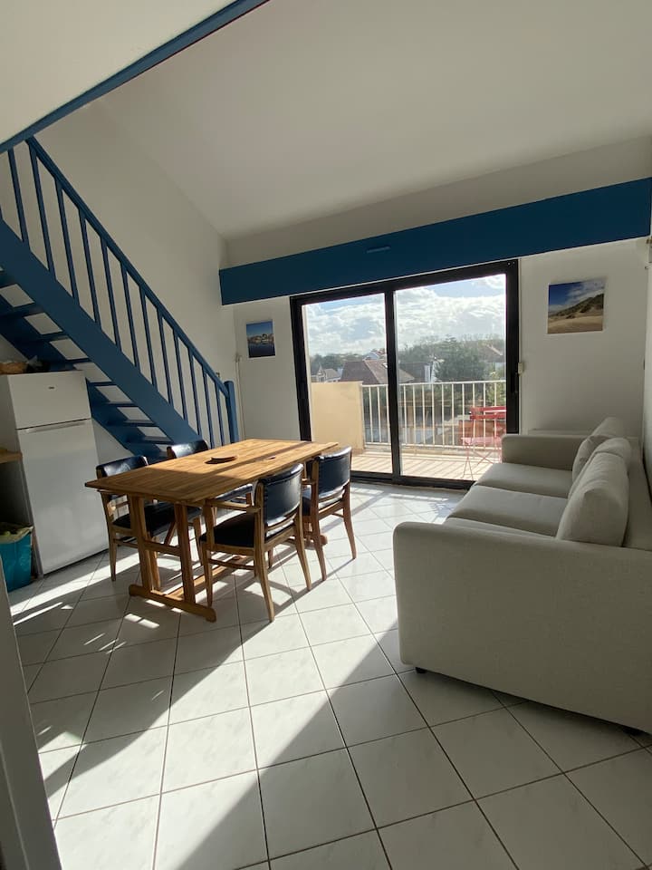 T3 + Mezzanine à 50 M De La Plage - Bray-Dunes