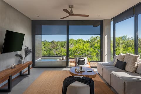 2BR PH. Aldea Zama w/ Plunge Pool & Jungle View