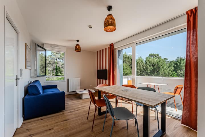 Bel Appart Pour 5 Vue Forêt Et Parking à La Teste - Bassin d'Arcachon
