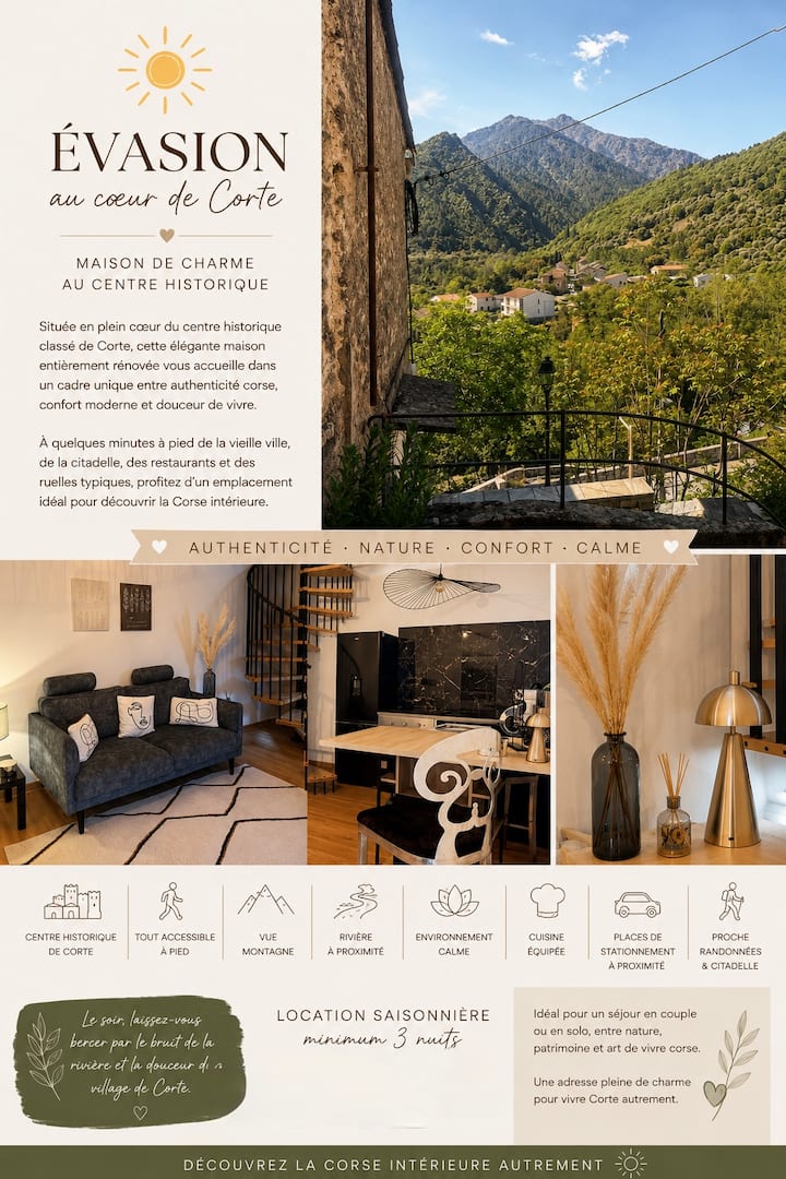 Petite Maison Rénovée Au Centre Historique - Corte