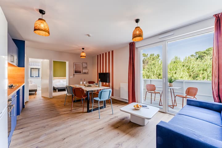 Appartement Pour 8 Avec Balcon Et Vue Forêt - Gujan-Mestras