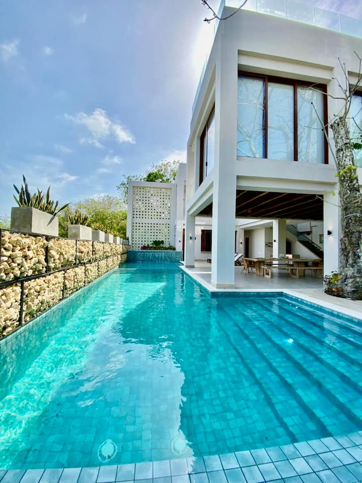 Villa Tropical | Piscinas + Palapa + Playa | Barú - Rosario Islands