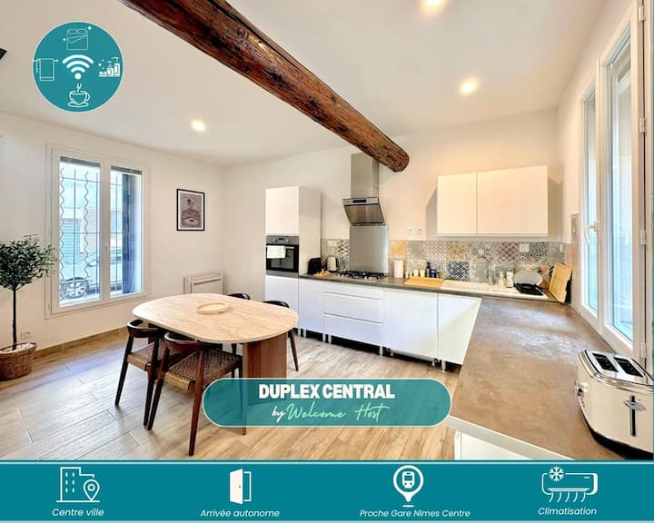 Duplex, 2 Personnes, Centre-ville, Lit 180x200 - Nîmes