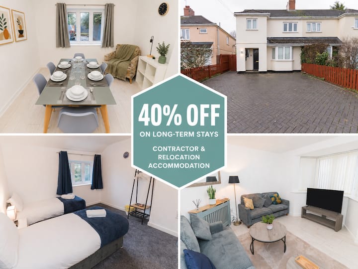 40% Off Long Stays | Contractor & Relocation Home - Wolverhampton