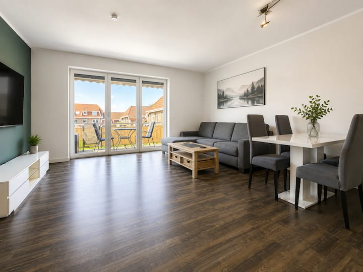 Ruhiges Airport Apartment Nahe Hamburg | Balkon - Norderstedt