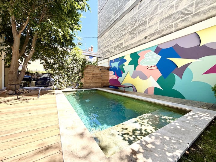 Villa Art Deco Piscine Privée Clim Parking - Montpellier
