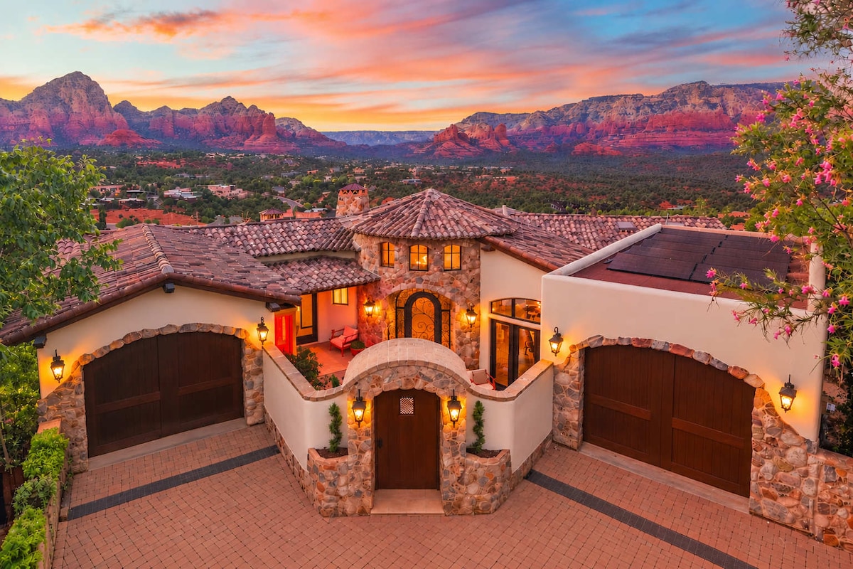Tuscan Red Rock Overlook | A Luxury Wellness Villa