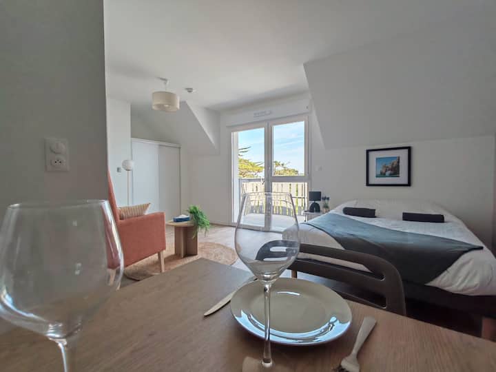 Y207- Studio Sur Jardin Plages à 300 M - Loctudy