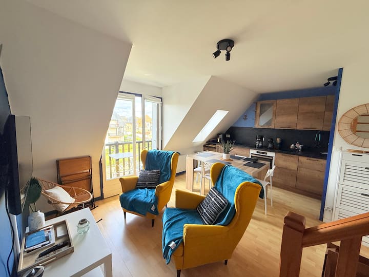 Duplex Aperçu Mer, Parking - 6 Pers. - Blonville-sur-Mer