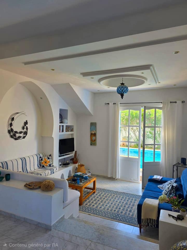Villa Marie – Piscine Privée à 100 M De La Plage - Zarzis