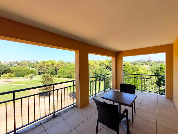 Le Green : Terrasse, Clim, Piscine, Vue Golf - Juvignac