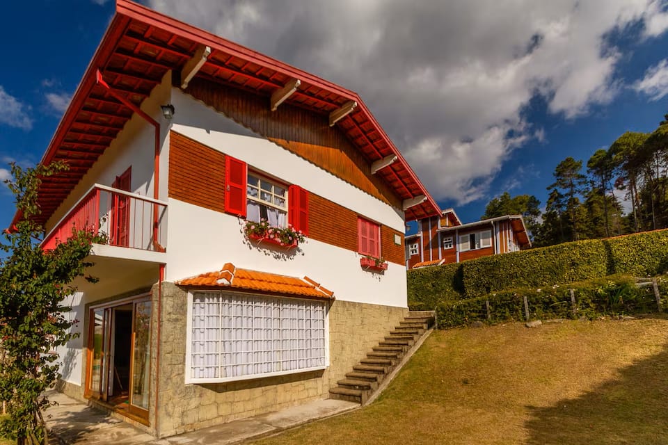 Vista geral da casa de campo