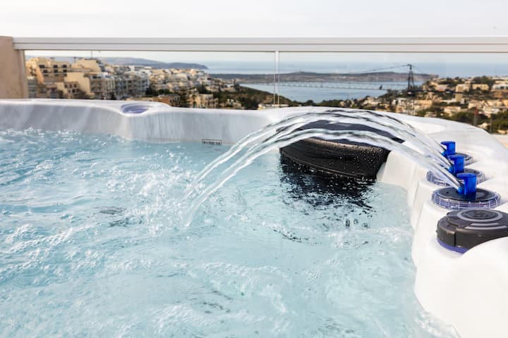 2-bed Ph Private Rooftop Jacuzzisea Views - Malta