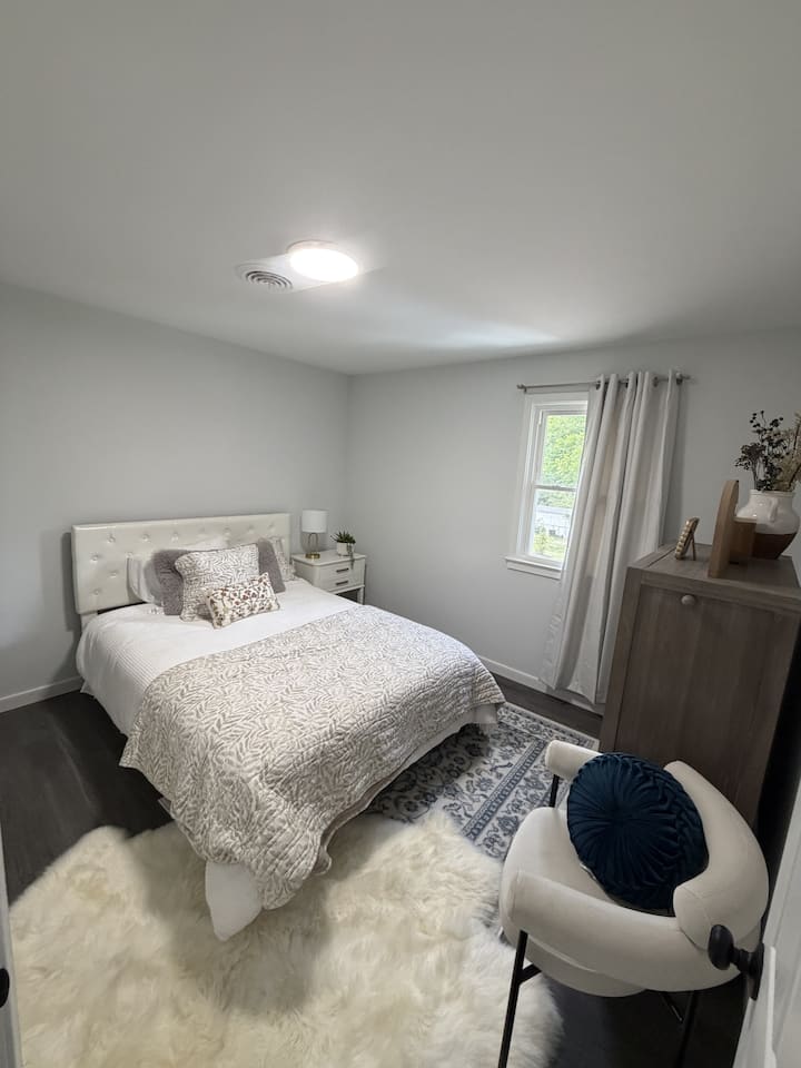 Restful bedroom — Crewe Corner · Apartment D, Crewe, Virginia