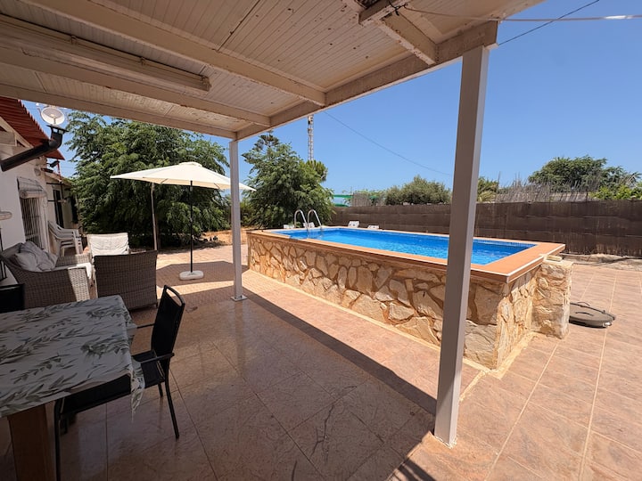 Chalet Rustico A 30m Del Mar Con Piscina. - Rojales