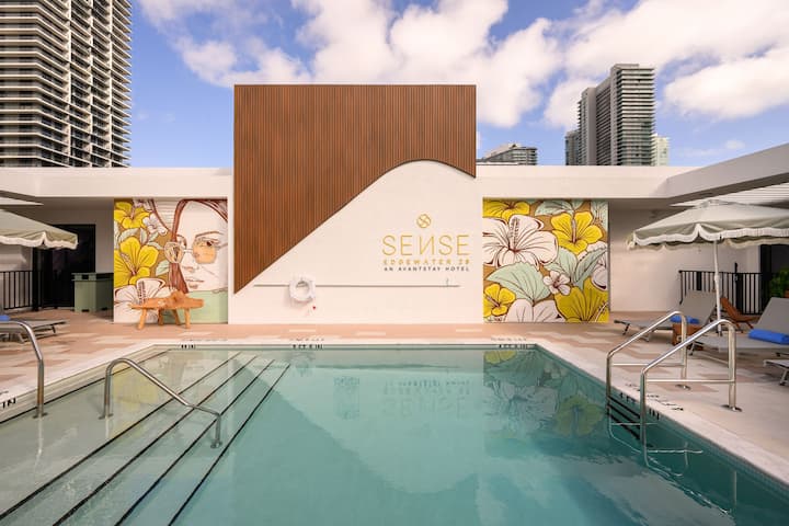 Rooftop Pool + Balcony | New Luxe Hotel | Sense28 - Miami, FL