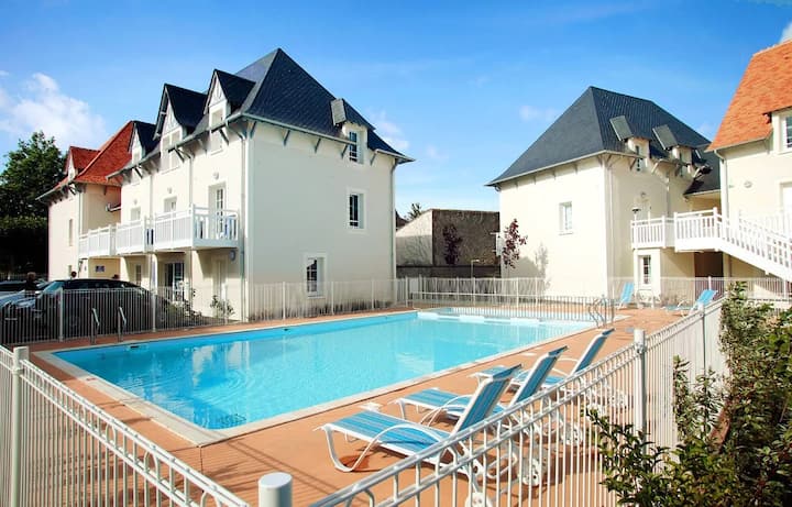 Duplex 6pers Piscine Chauffée Plage Ville à Pieds - Cabourg