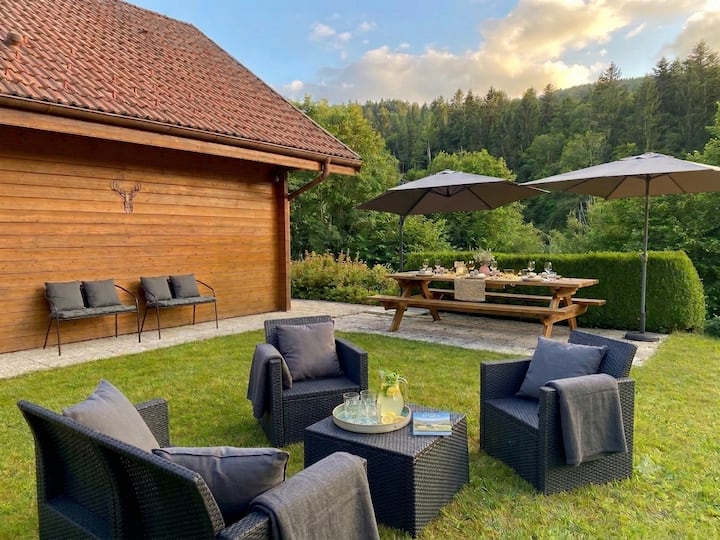 Chalet D'exception  Sauna  Lac & Centre à Pied - Vosges