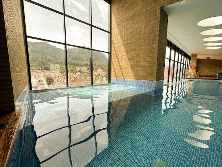 Spacious Apt, Pool, Jacuzzi, Gym, Coworking. - Bogota