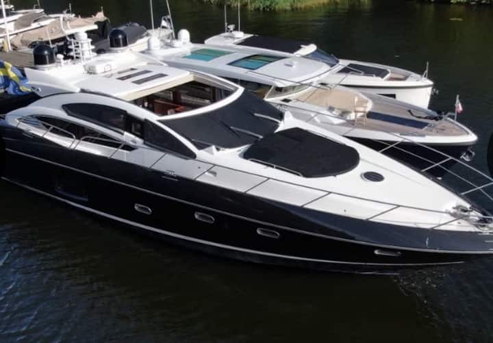Luxury Motor Yacht Moored At The Vasa Museum - Stockholm