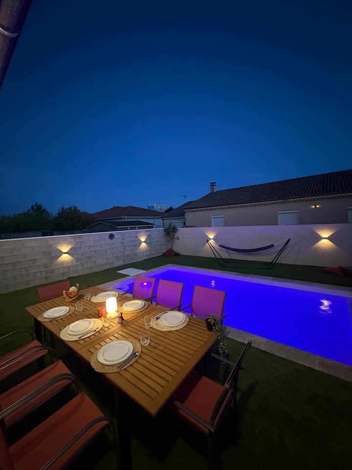 Villa Climatisée Avec Piscine Privée 6 Pers + - Montélimar