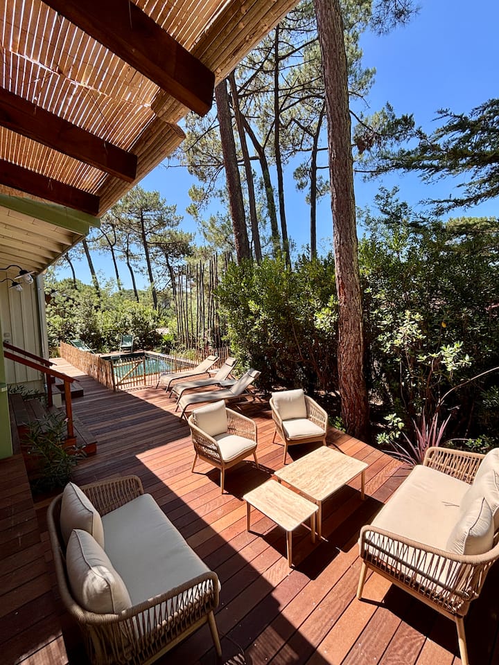 Maison Landaise Neuve Au Canon Piscine 10 Pers - Lège-Cap-Ferret