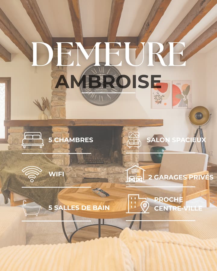 Demeure Ambroise - Maison Spacieuse Et Centrale - Pays de la Loire