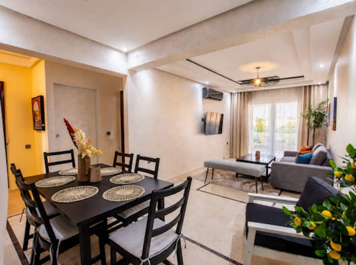 Appart Familial 3ch · Guéliz · Terrasse & Parking - Marrakesch