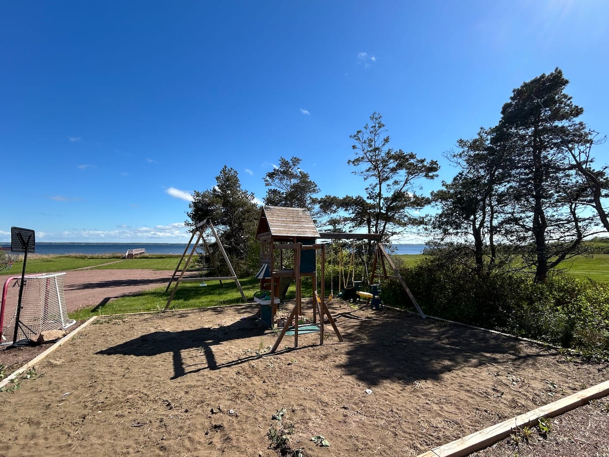 Playground and treehouse