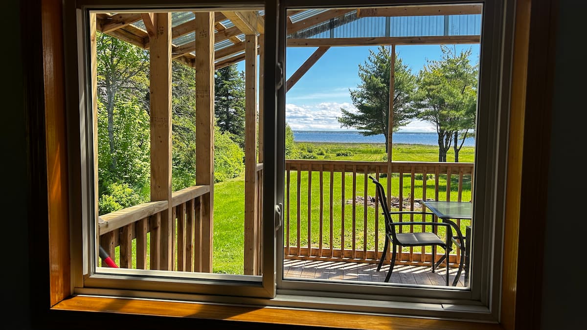 Deck through the picture window